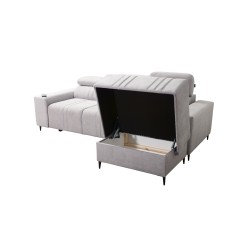 Elegant Verona I Corner Sofa with Sleeping Function - Velvet, Vena 14 | Your Perfect Furniture Elegant Verona I Corner Sofa with Sleeping Function - Velvet, Vena 14 | Your Perfect Furniture