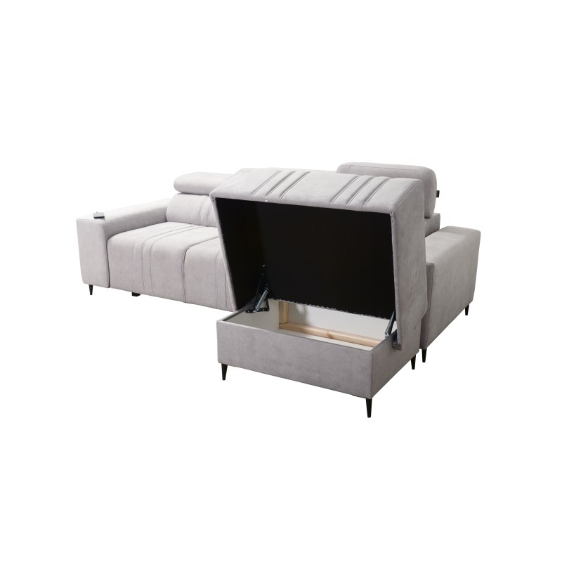 Elegant Verona I Corner Sofa with Sleeping Function - Velvet, Vena 14 | Your Perfect Furniture Elegant Verona I Corner Sofa with Sleeping Function - Velvet, Vena 14 | Your Perfect Furniture