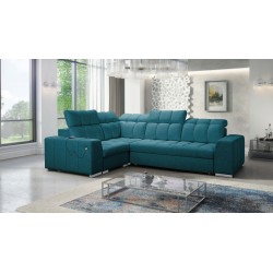 Narożnik Prisma II z funkcją spania w tkaninie Velvet | Pet friendly, Terra 75 | Twoje idealne miejsce do relaksu