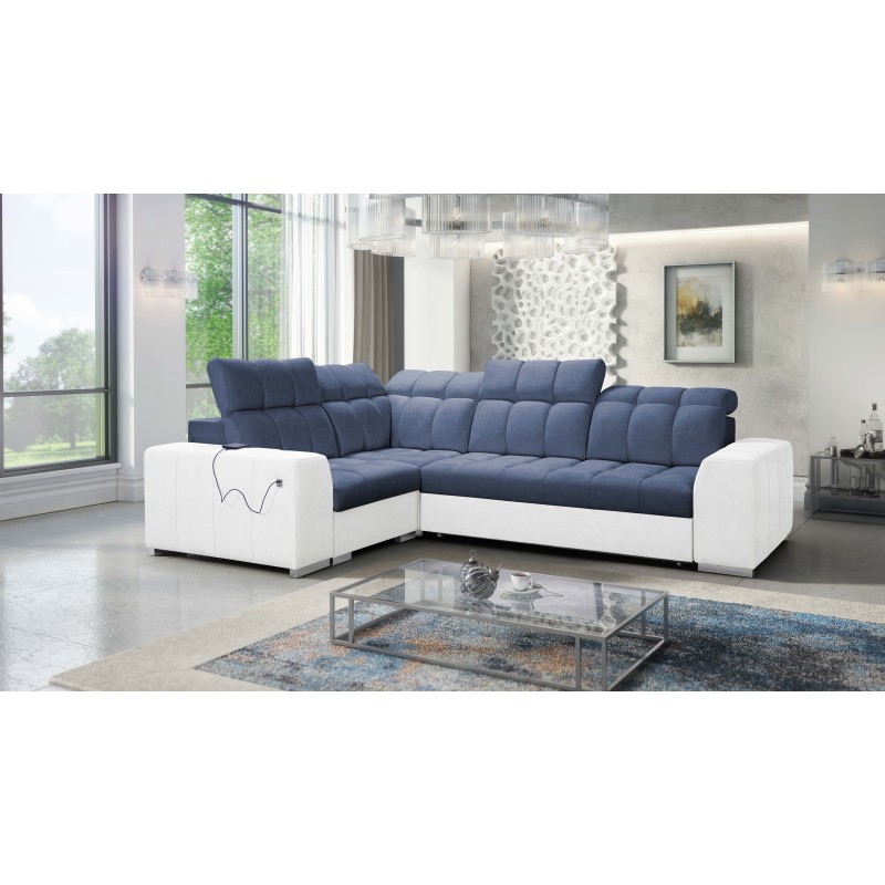 Prisma II corner sofa with a sleeping function in Velvet fabric | Pet-friendly, Terra 76 + Eco-leather | Your ideal place to rel Prisma II corner sofa with a sleeping function in Velvet fabric | Pet-friendly, Terra 76 + Eco-leather | Your ideal place to rel