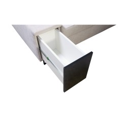 Narożnik Avanti I mini z funkcją spania oraz lampką z portem usb tkanina Whisper 9 + Ecoskóra