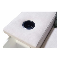 Narożnik Avanti I mini z funkcją spania oraz lampką z portem usb tkanina Sawana 96 + Ecoskóra