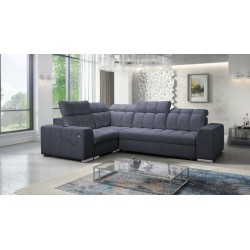 Narożnik Prisma II z funkcją spania w tkaninie Velvet | Pet friendly, Terra 96 | Twoje idealne miejsce do relaksu