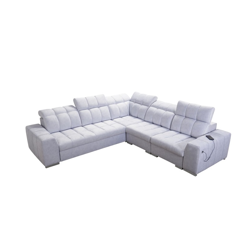Prisma III corner sofa with sleeping function and USB port – comfort and style in one piece of furniture Prisma III corner sofa with sleeping function and USB port – comfort and style in one piece of furniture