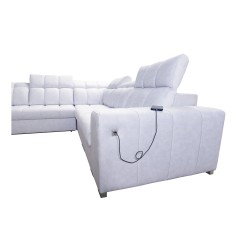 Prisma III corner sofa with sleeping function and USB port – comfort and style in one piece of furniture Prisma III corner sofa with sleeping function and USB port – comfort and style in one piece of furniture
