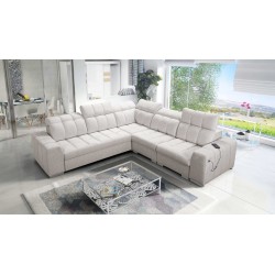 Prisma III corner sofa with sleeping function and USB port – comfort and style in one piece of furniture Prisma III corner sofa with sleeping function and USB port – comfort and style in one piece of furniture
