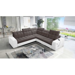 Prisma III corner sofa with sleeping function and USB port – comfort and style in one piece of furniture Prisma III corner sofa with sleeping function and USB port – comfort and style in one piece of furniture