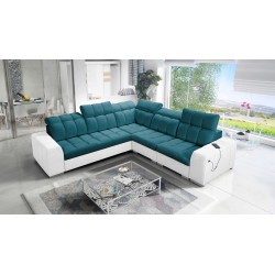 Prisma III corner sofa with sleeping function and USB port – comfort and style in one piece of furniture Prisma III corner sofa with sleeping function and USB port – comfort and style in one piece of furniture