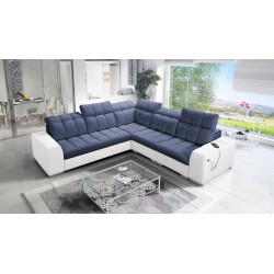 Prisma III corner sofa with sleeping function and USB port – comfort and style in one piece of furniture Prisma III corner sofa with sleeping function and USB port – comfort and style in one piece of furniture