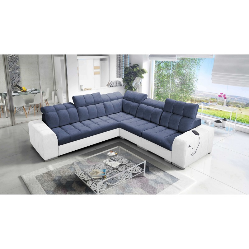 Prisma III corner sofa with sleeping function and USB port – comfort and style in one piece of furniture Prisma III corner sofa with sleeping function and USB port – comfort and style in one piece of furniture