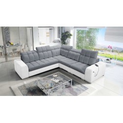 Prisma III corner sofa with sleeping function and USB port – comfort and style in one piece of furniture Prisma III corner sofa with sleeping function and USB port – comfort and style in one piece of furniture