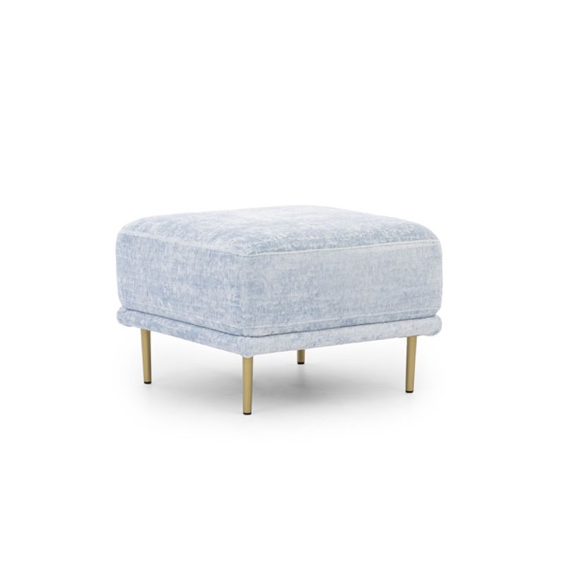Tapicerowana pufa Nicole na metalowych nogach
