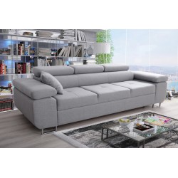 Sofa trzyosobowa Annabelle II z funkcją spania - nogi chromowane