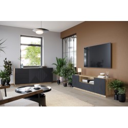 Szafka RTV z szufladą Asha 167 cm - artisan / rivier stone mat Szafka RTV z szufladą Asha 167 cm - artisan / rivier stone mat