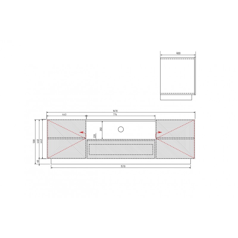 Szafka RTV z szufladą Asha 167 cm - artisan / rivier stone mat Szafka RTV z szufladą Asha 167 cm - artisan / rivier stone mat