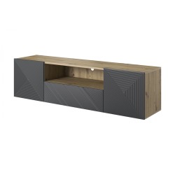 Szafka RTV wisząca Asha 167 cm - artisan / rivier stone mat