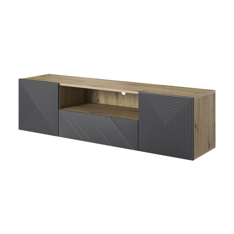 Szafka RTV wisząca Asha 167 cm - artisan / rivier stone mat Szafka RTV wisząca Asha 167 cm - artisan / rivier stone mat