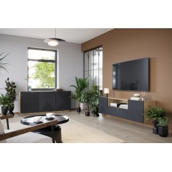 Szafka RTV wisząca Asha 167 cm - artisan / rivier stone mat Szafka RTV wisząca Asha 167 cm - artisan / rivier stone mat