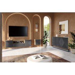 Szafka RTV wisząca Asha 167 cm - artisan / rivier stone mat Szafka RTV wisząca Asha 167 cm - artisan / rivier stone mat