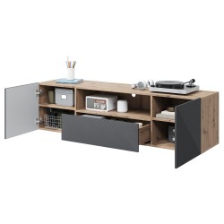 Szafka RTV wisząca Asha 167 cm - artisan / rivier stone mat Szafka RTV wisząca Asha 167 cm - artisan / rivier stone mat
