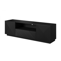 Szafka RTV Asha 167 cm - czarny mat, nowoczesny design