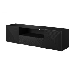 Szafka RTV Asha 167 cm - czarny mat, nowoczesny design