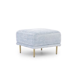 Tapicerowana pufa Nicole na metalowych nogach