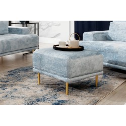 Tapicerowana pufa Nicole na metalowych nogach