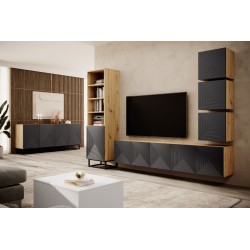 Szafka RTV Asha 200 cm - nowoczesny design i funkcjonalność Szafka RTV Asha 200 cm - nowoczesny design i funkcjonalność