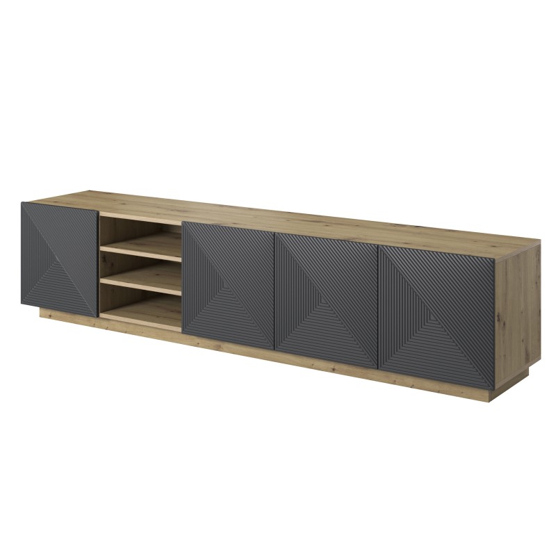 Szafka RTV Asha 200 cm - nowoczesny design i funkcjonalność