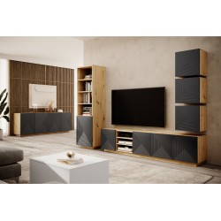 Szafka RTV Asha 200 cm - nowoczesny design i funkcjonalność