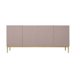 Komoda Nicole 200 cm - Antyczny róż, złote nóżki