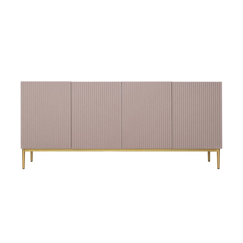 Komoda Nicole 200 cm - Antyczny róż, złote nóżki