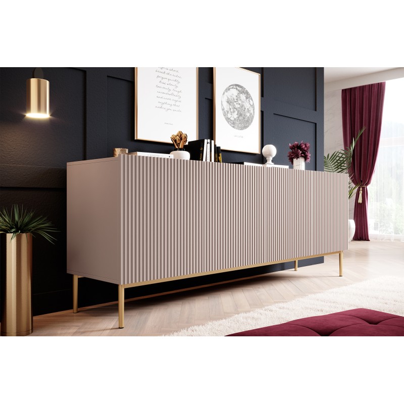 Komoda Nicole 200 cm na metalowych nogach - antyczny róż / złote nóżki - Limitowana oferta Komoda Nicole 200 cm na metalowych nogach - antyczny róż / złote nóżki - Limitowana oferta