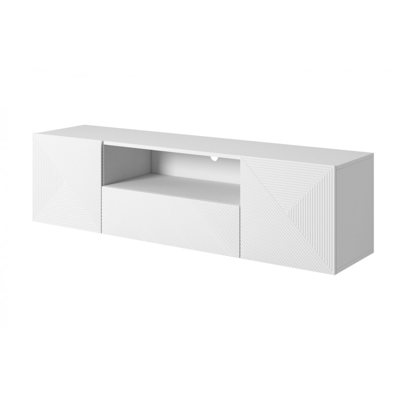Szafka RTV Asha 167 cm - biały mat, minimalistyczny design Szafka RTV Asha 167 cm - biały mat, minimalistyczny design