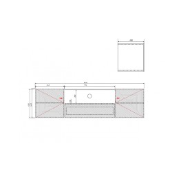 Szafka RTV Asha 167 cm - biały mat, minimalistyczny design Szafka RTV Asha 167 cm - biały mat, minimalistyczny design