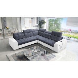 Prisma III corner sofa with sleeping function and USB port – comfort and style in one piece of furniture