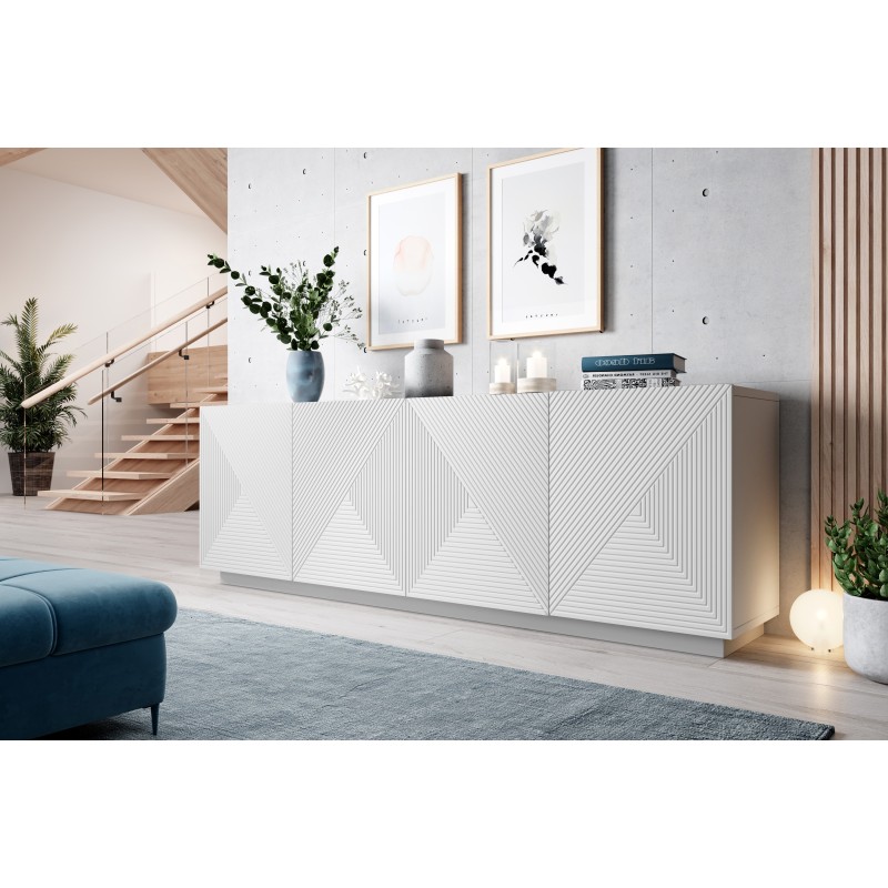 Komoda Asha 200 cm - biały mat Komoda Asha 200 cm - biały mat
