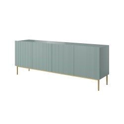 Komoda Nicole 200 cm - szałwia, złote nóżki
