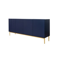 Komoda Nicole 200 cm - glamour granat/złote nogi