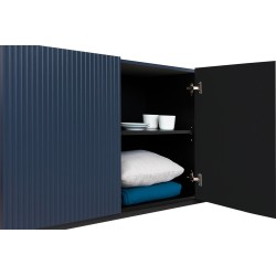 Komoda Nicole 200 cm z ryflowanym frontem i metalowymi nogami - granat / złote nóżki - Limitowana oferta Komoda Nicole 200 cm z ryflowanym frontem i metalowymi nogami - granat / złote nóżki - Limitowana oferta