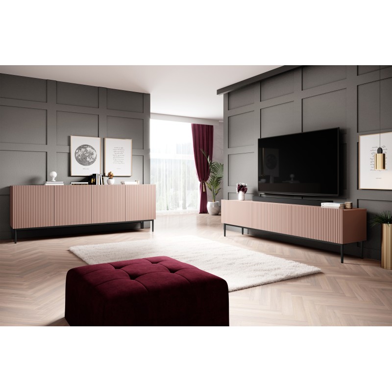 Szafka RTV Nicole 200 cm - Antyczny róż, Limitowana oferta Szafka RTV Nicole 200 cm - Antyczny róż, Limitowana oferta