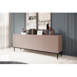 Komoda Nicole 200 cm z metalowymi nogami - antyczny róż / czarne nóżki - Limitowana oferta Komoda Nicole 200 cm z metalowymi nogami - antyczny róż / czarne nóżki - Limitowana oferta