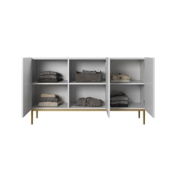Komoda Nicole 150 cm - biały mat / złote nóżki Komoda Nicole 150 cm - biały mat / złote nóżki