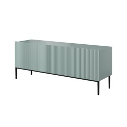 Szafka RTV Nicole 150 cm - szałwia, czarne nogi