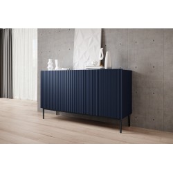 Komoda Nicole 150 cm - granatowa, trzydrzwiowa