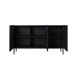 Komoda Nicole 150 cm - granatowa, trzydrzwiowa