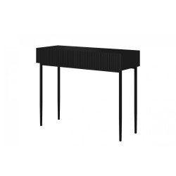 Konsola toaletka Nicole 100 cm - czarny mat, czarne nóżki