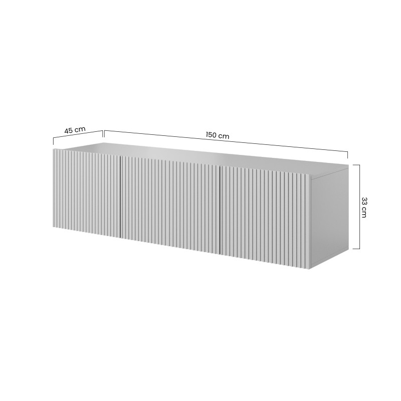 Szafka RTV wisząca Nicole 150 cm z szufladą - szałwia - Limitowana oferta Szafka RTV wisząca Nicole 150 cm z szufladą - szałwia - Limitowana oferta