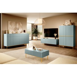 Szafka RTV wisząca Nicole 150 cm z szufladą - szałwia - Limitowana oferta Szafka RTV wisząca Nicole 150 cm z szufladą - szałwia - Limitowana oferta